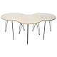HOME DECO FACTORY Tabelle, Holz, Metall, Beige/Weiß, Einheitsgröße HD3881, beige/weiß
