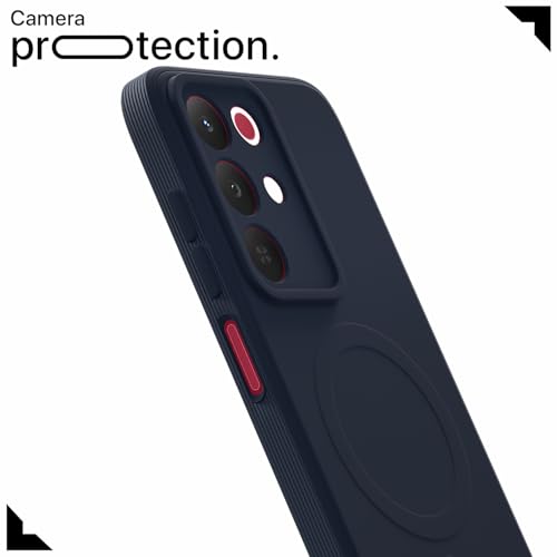Image of Pikkme Back Cover for Realme Narzo 90X 5G / Realme C85 5G / Realme 15X 5G Soft Matte Silicone Mag-Safe Design (Mag-Safe Not Support) Camera Protection | Slim Fit Bumper Cover (Blue)