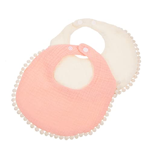 Kisangel 2 Piezas babero babero baberos de bebé baberos para niñas para niñas destete del toallas de saliva para bebés Baberos de alimentación de bebés algodón