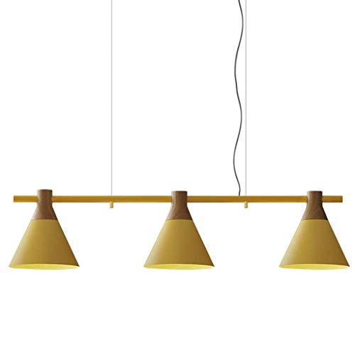 Plafonnier en bois massif jaune lustre en fer E27 luminaire encastré
