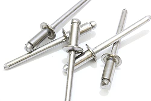 Image of Stainless Steel Blind Rivets 5 /32 inch Diameter x 1 inch long Metal Pop Rivet Pin for Riveting Gun or Riveter machine (3.9 mm dia x 25 mm)(Pack of 100 Pcs)