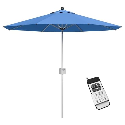Motorized 9 FT Patio Umbrella with Remote