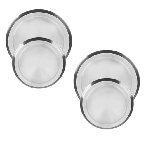 London Express 4 Pcs Stainless Steel Hob Cover for Electric cookers Set Stove Plate Cooker Top Burner Protector Silver Kit Home Kitchen Tools & Accessories Restaurants CANTEENS Safety Worktop Savers