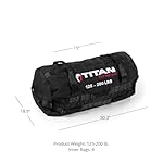Titan Fitness 125-200 LB PRO Strongman Sandbags, Double Layer, 1050D Cordura, Black, Carry Home Gym Training - Image 2