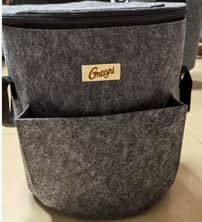 コンポスト バッグ ミニサイズ 家庭用 屋外 容器 生ゴミ処理機 コンポスター 生ごみ 堆肥 肥料 不織布 ゴミ処理機 生ごみ処理機 脱臭 防カビ 堆肥化容器 (グレー, L)