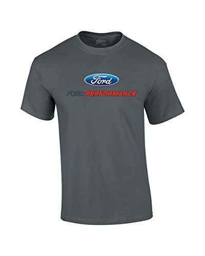 Ford Performance Logo Adult Short Sleeve T-Shirt-Charcoal-XL