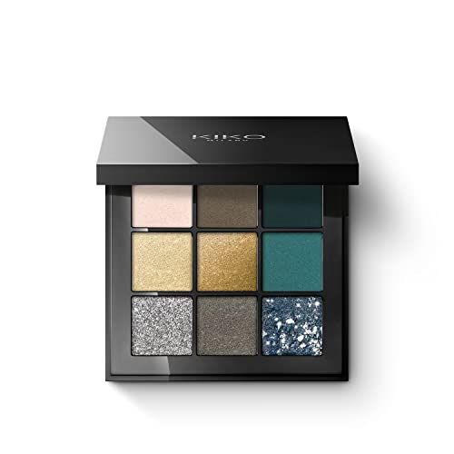 KIKO Milano Glamour Multi Finish Palette 06 | Paleta De 9 Sombras De Ojos Con Diferentes Acabados