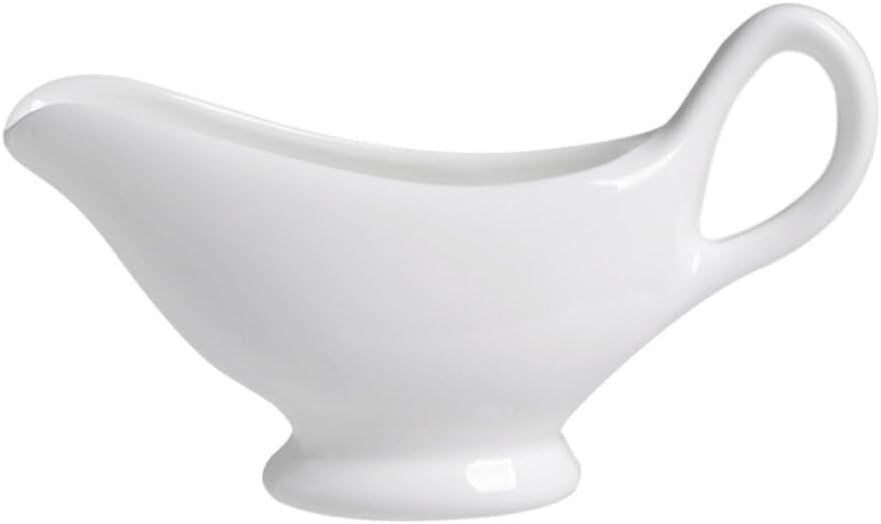 Ceramic Sauce Cup 160ml White Decorative Gravy Boat