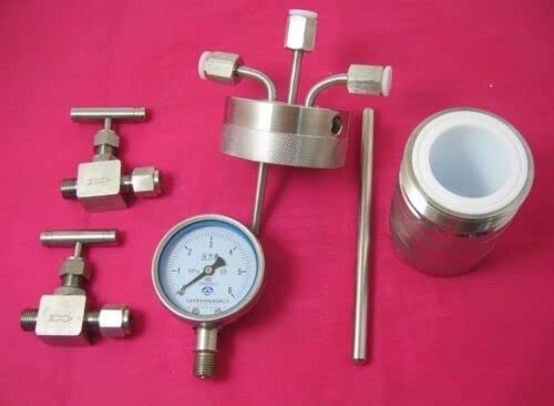 100ml Lab Hydrothermal Synthesis Autoclave Reactor + Inlet Outlet Gauge