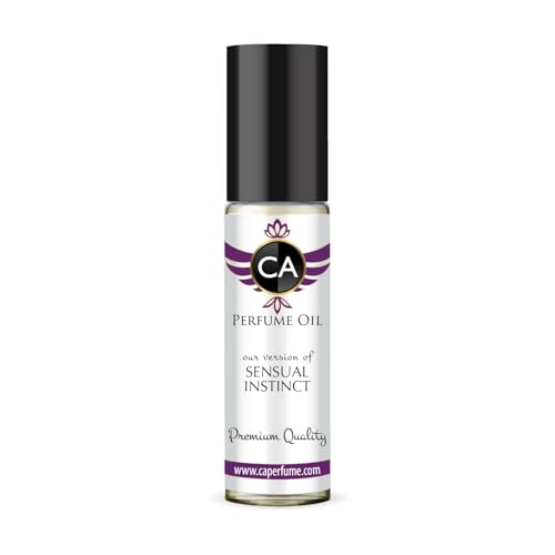 CA Perfume Impression of Sensual Instinct Unisex Fragrance Oil Amber Vanilla Scent Long Lasting Perfumes for Women &amp; Men Travel Size TSA Ready Mini Parfum Body Oil Roll-on 0.33 Fl Oz 10ml