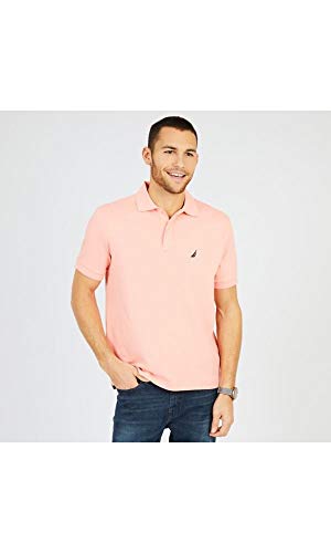 Image of Nautica Men's Classic Fit Short Sleeve Dual Tipped Collar Polo Shirt