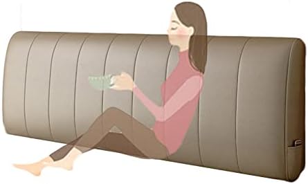 HAIPENG Bedside Bed Backrest Cushion, Soft Does Not Collapse Headboard Bolster, Sponge Filled Reading Pillow for Individual Double Bed, 5 Colors (Color : Twilight Gray, Size : 90x6x60cm)