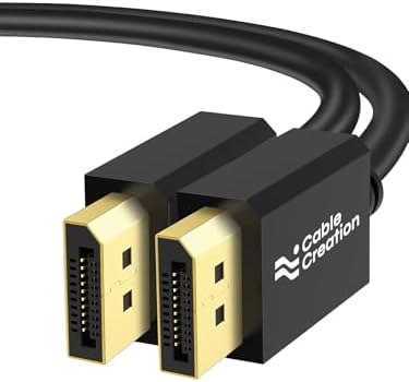 Câble DisplayPort 2.1 16K, Câble DP 2.1[16k@60hz, 8k@120hz, 4k@240hz 144Hz], 80Gbps, HDR, G-Sync, FreeSync, HDCP 2.2, DSC 1.2a Pour Moniteur, NVIDIA, AMD Intel PC (1M