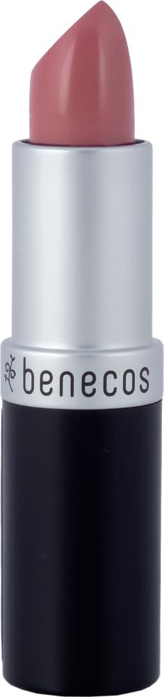 Benecos Natural Cosmetics - Lipstick - Shimmering - with Organic Jojoba Oil & Organic Beeswax - Pink Honey - 4,5 g