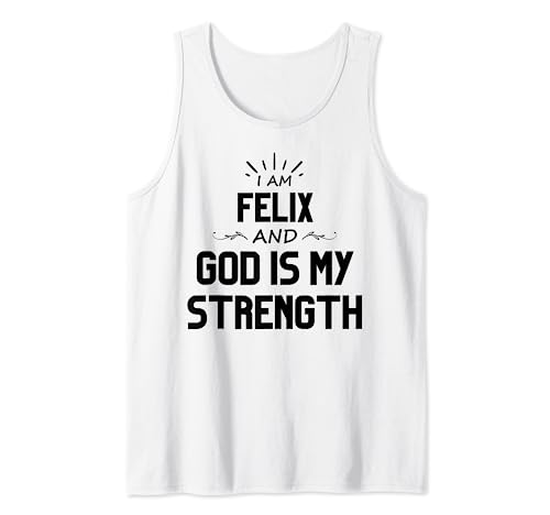 Dicho motivacional: «Soy Félix, Jesús es mi superhéroe», hombres Camiseta sin Mangas