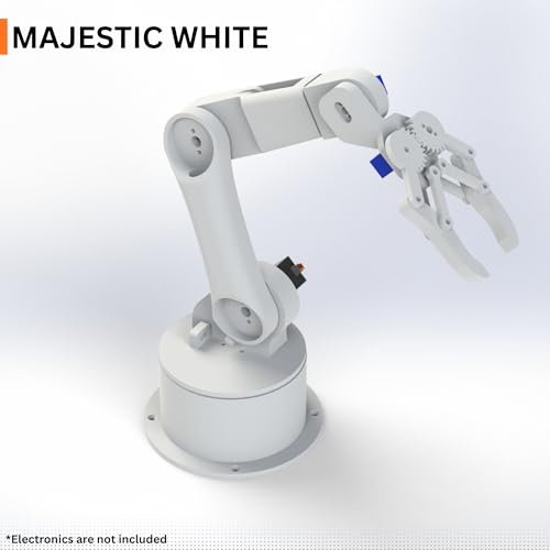 Image of Bench Robotics STEM Robot Arm Smartphone Controlled || Educational DIY Kit (3D Printed Parts) (Majestic White)
