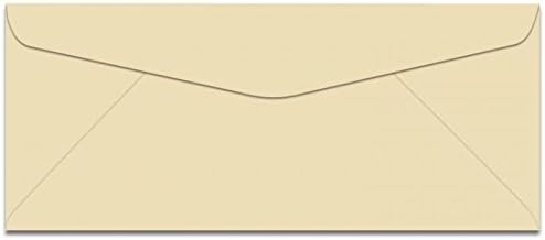 IVORY No 10 (4-1/8-x-9-1/2) 24T Vellum (offset) Envelopes 500-PK - Econo #10 Envelopes holds letter paper folded 3-way - Colorful Professional and DIY Business Envelopes