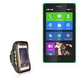 BoxWave Case for Nokia XL (Case JogBrite Sports Armband, High Visibility Safety Light LED Runners Armband for Nokia XL - Bold Orange