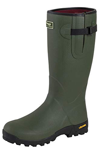 Field Sport Neoprene-Lined Rubber Boots Field Green UK 11 Green