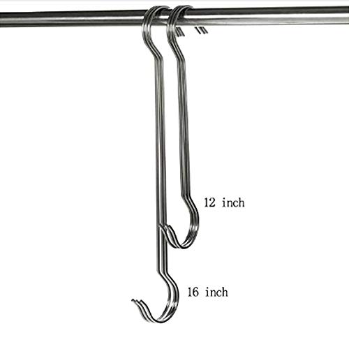 K Y Kangyun 6 Pack 16 Inch Extra Large S Hooks Heavy Duty Plant Hanging Hooks Long S Shaped Extension Hooks For Kitchenware,Utensils,Pergola,Closet,Flower Basket,Garden,Patio,Indoor Outdoor Uses #TOP3