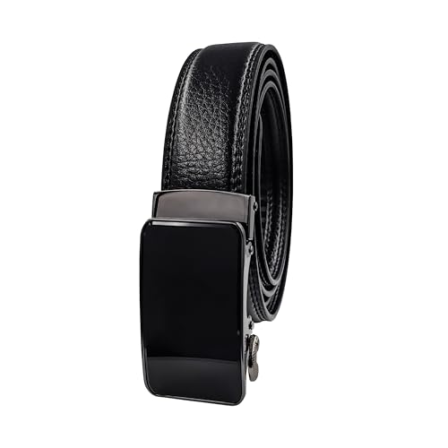 lightstar Women's Belt Leather Ratchet Dress Belt with Sliding Adjustable Buckle Width 1 1/4 inches, Length 52 inches