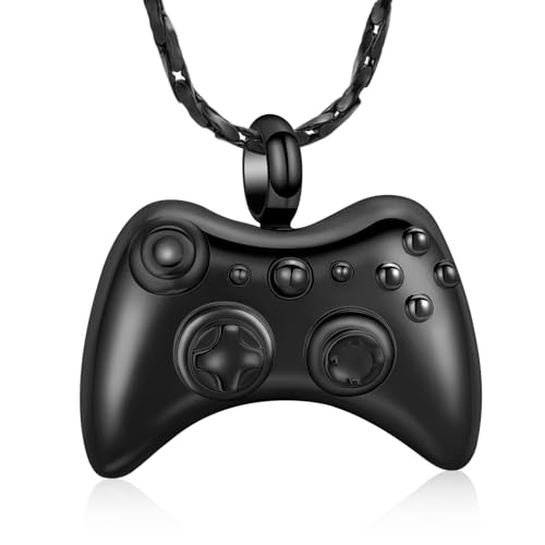 Imrsanl Game Controller Urn Necklace Pendant for Ashes Cremation Jewelry Hip Hop Necklace for Men Women