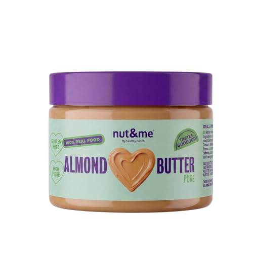 Crema de almendras sin azúcares añadidos 300 gr nut&me | 100% Almendras | Dieta Keto | Cremosa | Sin gluten | Sin aditivos | Vegano | Sabroso y cremoso | Sin aceite de palma