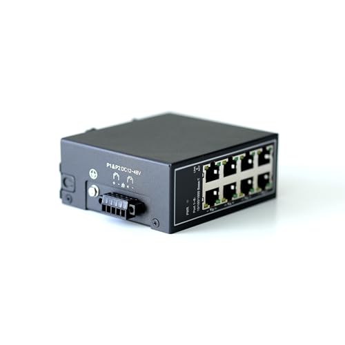 8-Port-Switch WIWAV WDH-8GT-DC für Industrieanwendungen