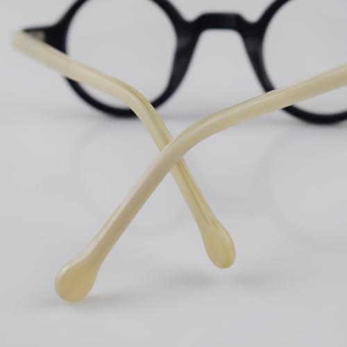Image of Hand Made Small Vintage Round Eyeglass Frames Full Rim Acetate Glasses B002