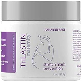 TriLASTIN Maternity Stretch Mark Prevention Cream (4oz) | Hypoallergenic and Paraben-Free | Stretch Mark Cream for Pregnancy | Skincare Gifts for Moms | Scar and Stretch Mark Remover Cream