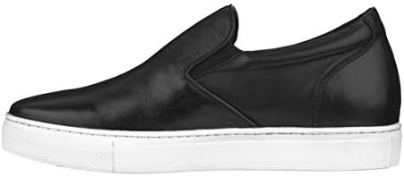 CALTO Men's Invisible Height Increasing Elevator Shoes - Black Leather Slip-on Lightweight Casual Loafers - 2.4 Inches Taller - T1021 - Size 8 D(M) US | Image 2