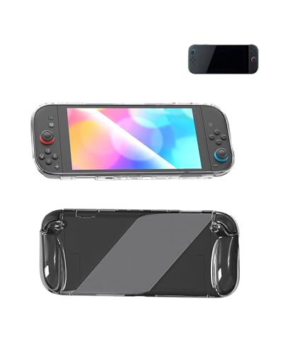 Generisch Funda para Nintendo Switch 2 con Orificios precisos y Materiales ecológicos de, Resistente a los arañazos, a Prueba de Golpes, Lavable y Agradable al Tacto. Negro Transparente
