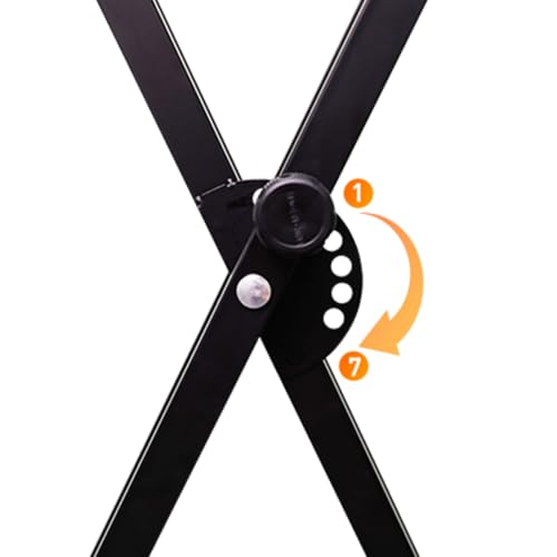 Image of The ONE Double-X Keyboard Stand, Pre-Assembled X-Style Keyboard Stand with Locking Straps & Quick Release Mechanism, Adjustable Piano Stand