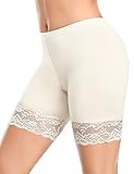 DERCA Womens Lace Slip Shorts for Under Dresses Anti Chafing Underwear Mid Thigh Boyshorts Panties U