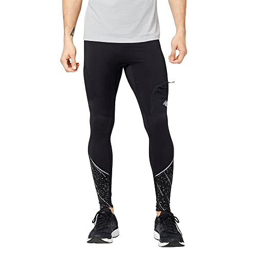 New Balance Men's Impact Run Heat Tight 22, Black Reflective, Large #TOP23