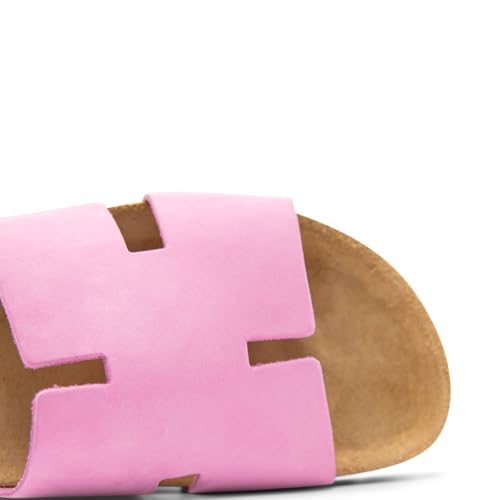 Image of Sandgrens Handmade Unisex Cork Slides | European Top Grain Leather Sandals with Soft Suede Footbed and EVA Rubber Sole | Avila