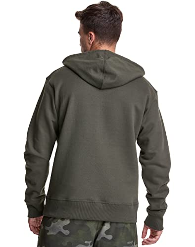 Champion Men's Powerblend Fleece Pullover Hoodie, Fashion (Retired Colors), Army Script, Small #TOP2