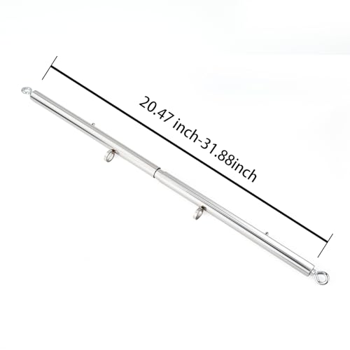 Spreader Bar Heavy Duty Stainless Steel Expandable Silver Bar Home Gym with 4pcs PU Purple Adjustable Strap,Sports Aid Training Fitness Gear Pilates Aid Kit,Yoga Set (Silver+Purple Furry Kit) by cladele - Image 8