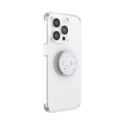 Image of PopSockets: PopGrip - Expanding Stand and Grip with a Swappable Top for Smartphones and Tablets - Circus Regrind White