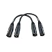 Suanqi 3-Pin XLR Male to Male Microphone Cable, Balanced XLR Audio Extension Cord, 6 Inch 2 Pack