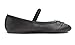FEVERSOLE Women's Mary Jane Fashion Round Toe Easy Buckle Slip On Flats Silky Black Size 6.5 M US