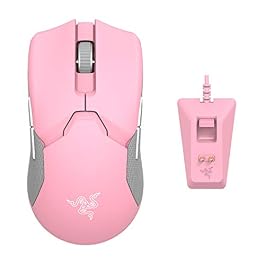 Razer Viper Ultimate Lightweight Wireless Gaming Mouse & RGB Charging Dock: Hyperspeed Wireless Technology – 20K DPI Optical Sensor – 78g – Optical Mouse Switch – 70 Hr Battery – Quartz Pink