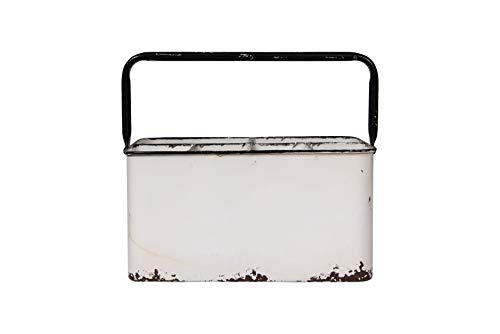 Creative Co-Op DA8537 Distressed White Metal Caddy thumb #5