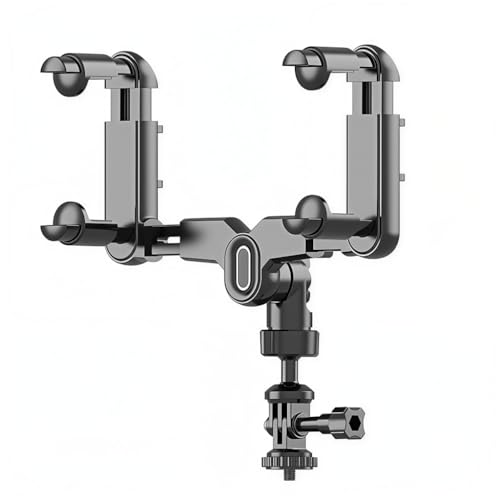 ZORBES® Action Camera Mount for Car Rear-View Mirror, Driving Recorder Bracket, Clamp-On 180° Adjustable Action Camera Mount with 1/4'' Screw, Ideal...