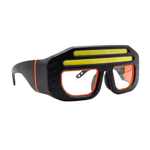 Gafas de seguridad con luz LED y sensor de movimiento ajustable para taller