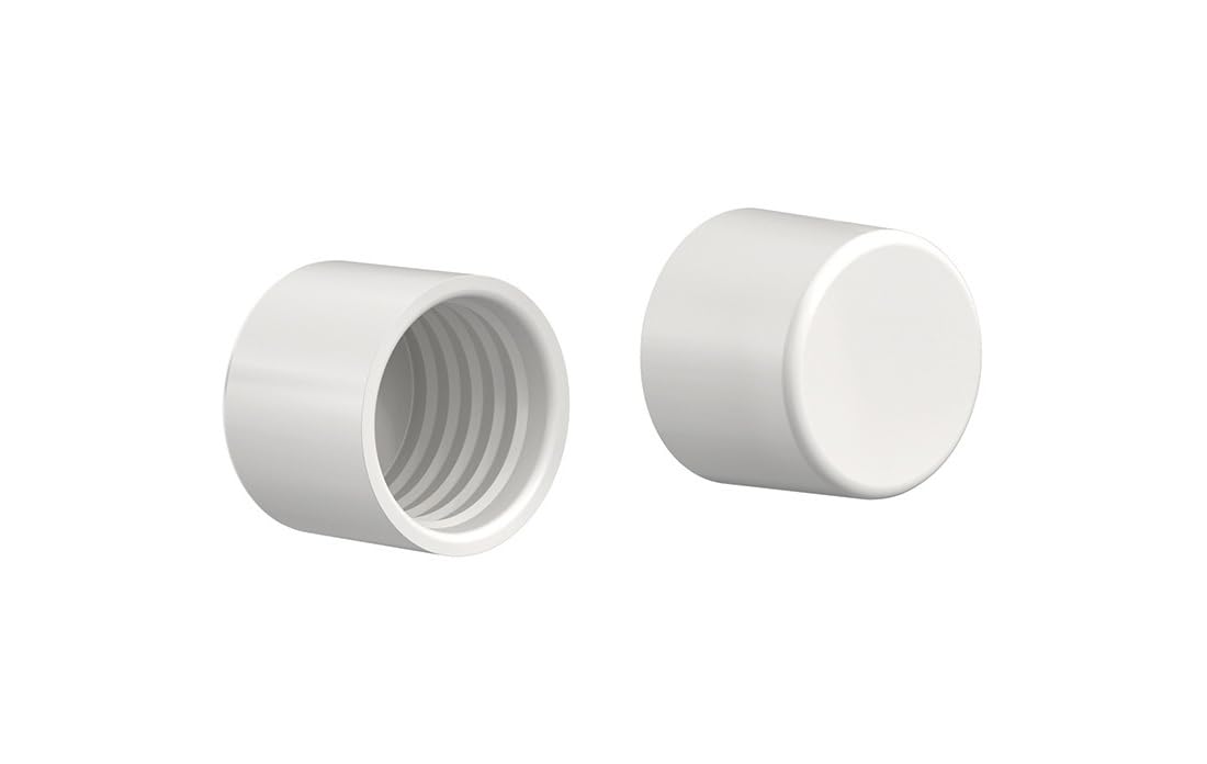 John Sterling Pro 1-1/4 in. L x 1-1/4 in. Dia. White Plastic Closet Rod Support