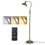 Lampadaire Salon par Télécommande: Allumez/éteignez, ajustez luminosité (portée 20m).Fonction mémoire( télécommande éteindre), Facile d'utilisation, même pour les personnes âgées ou les enfants