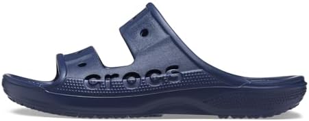 Crocs Unisex Men's and Women's Baya Two-Strap Slide Sandals, Navy, Numeric_13 US | Image 1