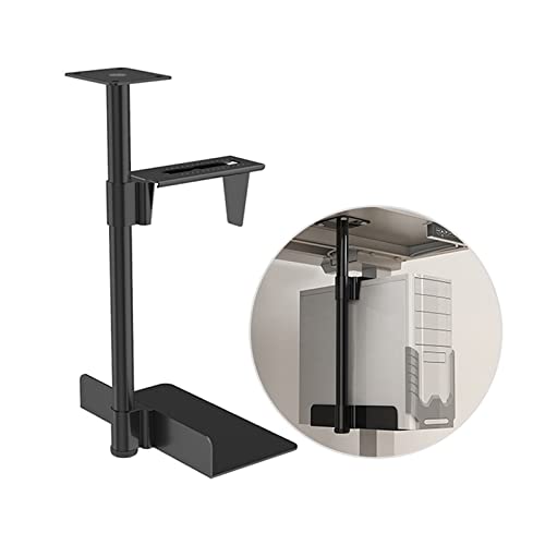 Soporte para CPU metálico con pintura, soporte ajustable para PC con giro de 360° para montaje debajo del escritorio miniatura 5