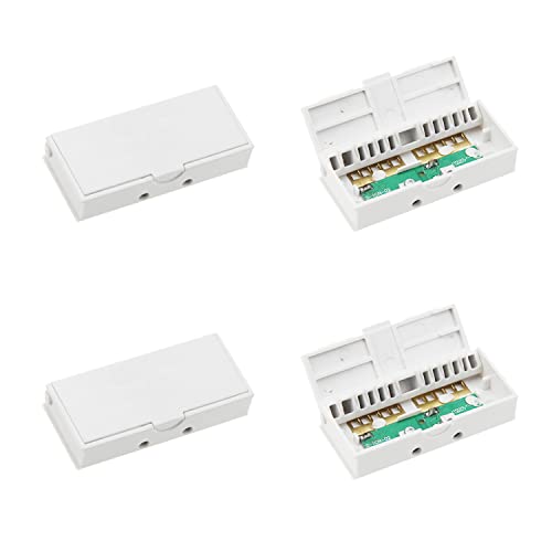 FRANKEVER Quick Connector for 16-Gauge Hidden Super Flat Speaker Wire Audio Cable, Flat Wire Adaptor for LED Lighting and Other Low Voltage Appliance Connection (4 Connectors-C)